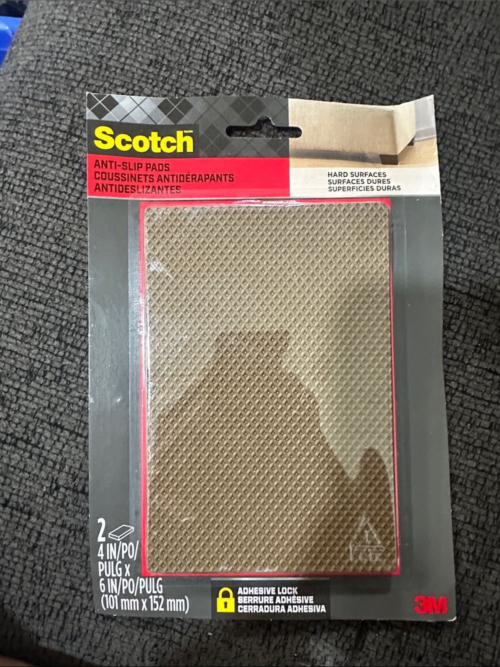 Scotch Anti-Slip Pads - Brown set of 2.